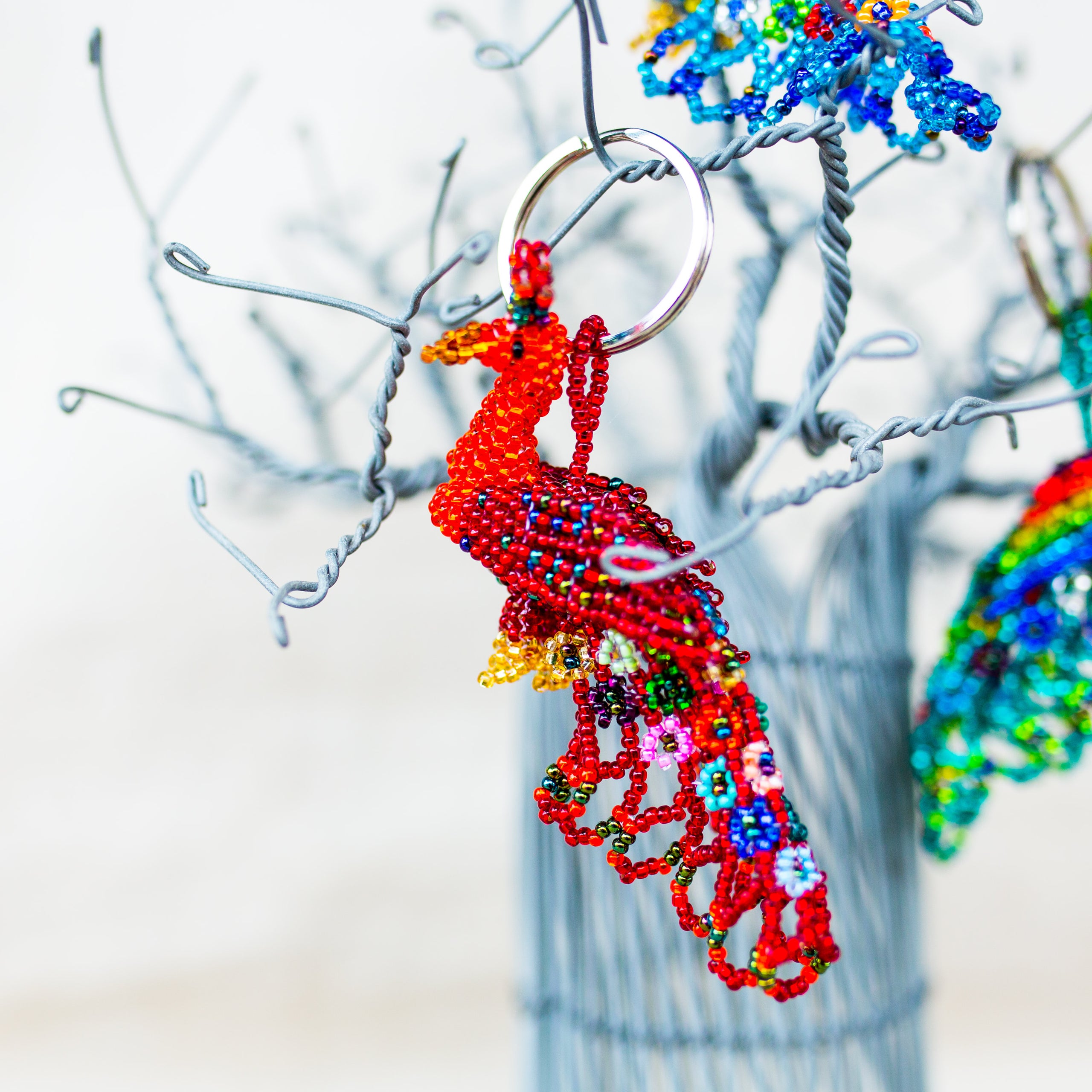 Peacock keychain on sale